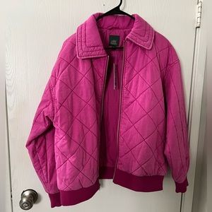 Pink bomber jacket